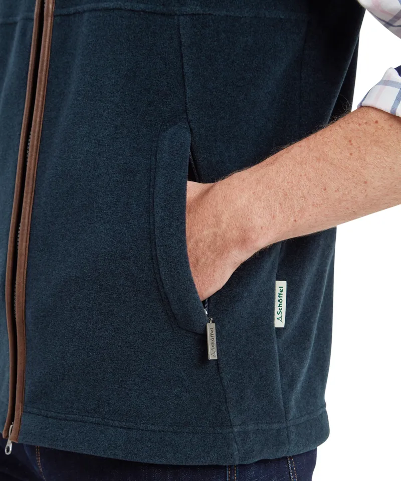 Schoffel Men's Oakham Fleece Gilet Petrol Blue-5