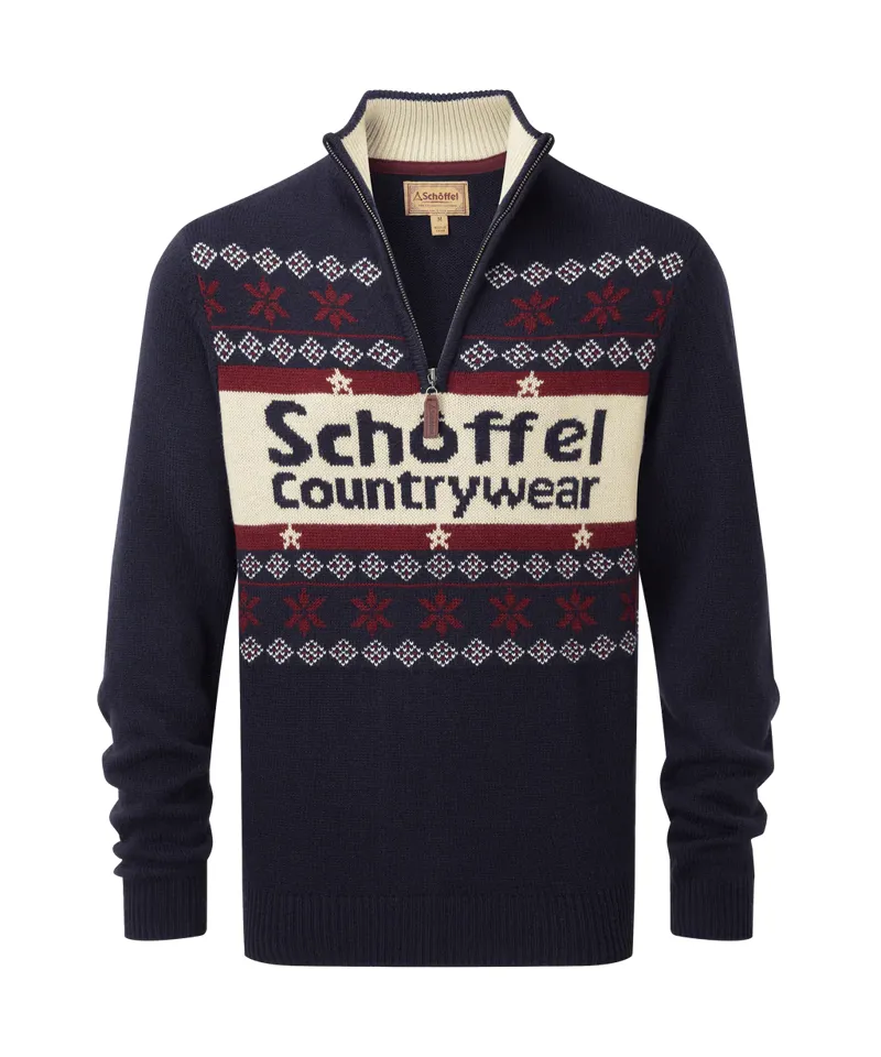 Schoffel Men's Christmas Jumper Navy
