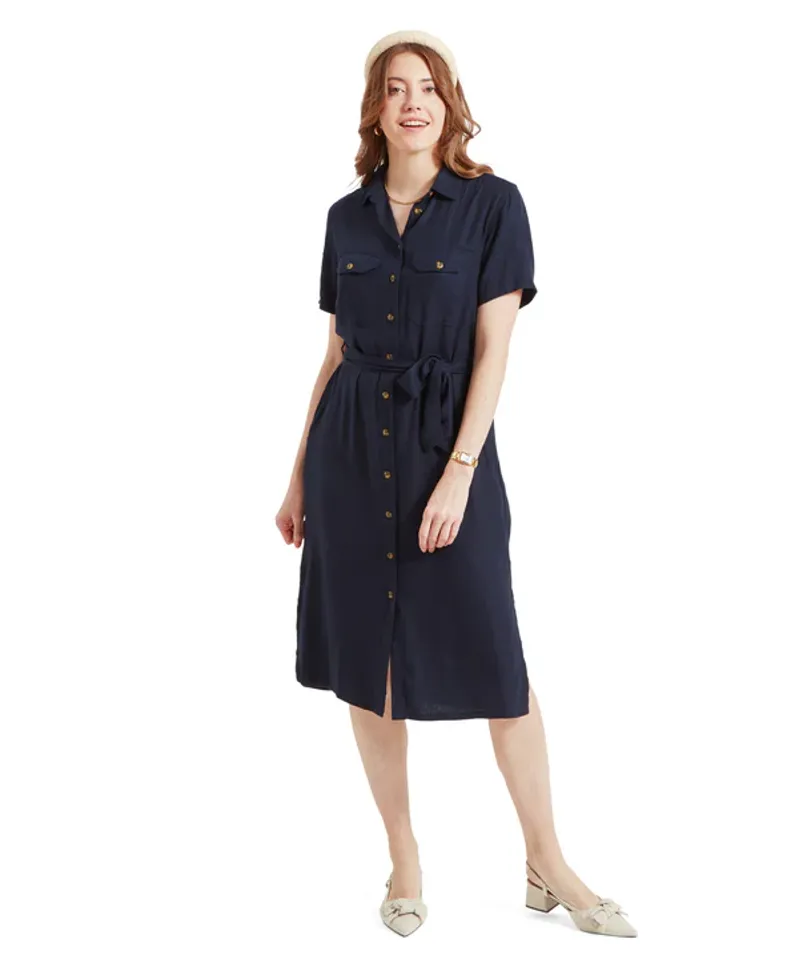 Schoffel Women's Daisy Linen Dress Navy-2