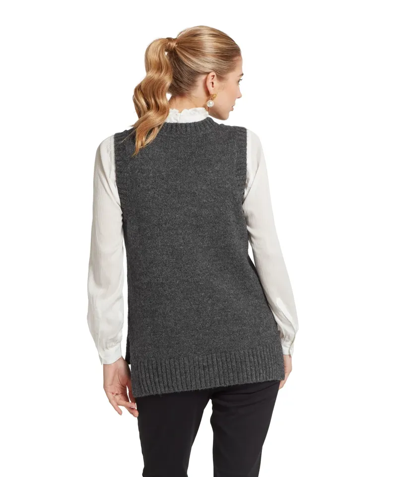Schoffel Women's Evie Sleeveless Jumper - Charcoal-3