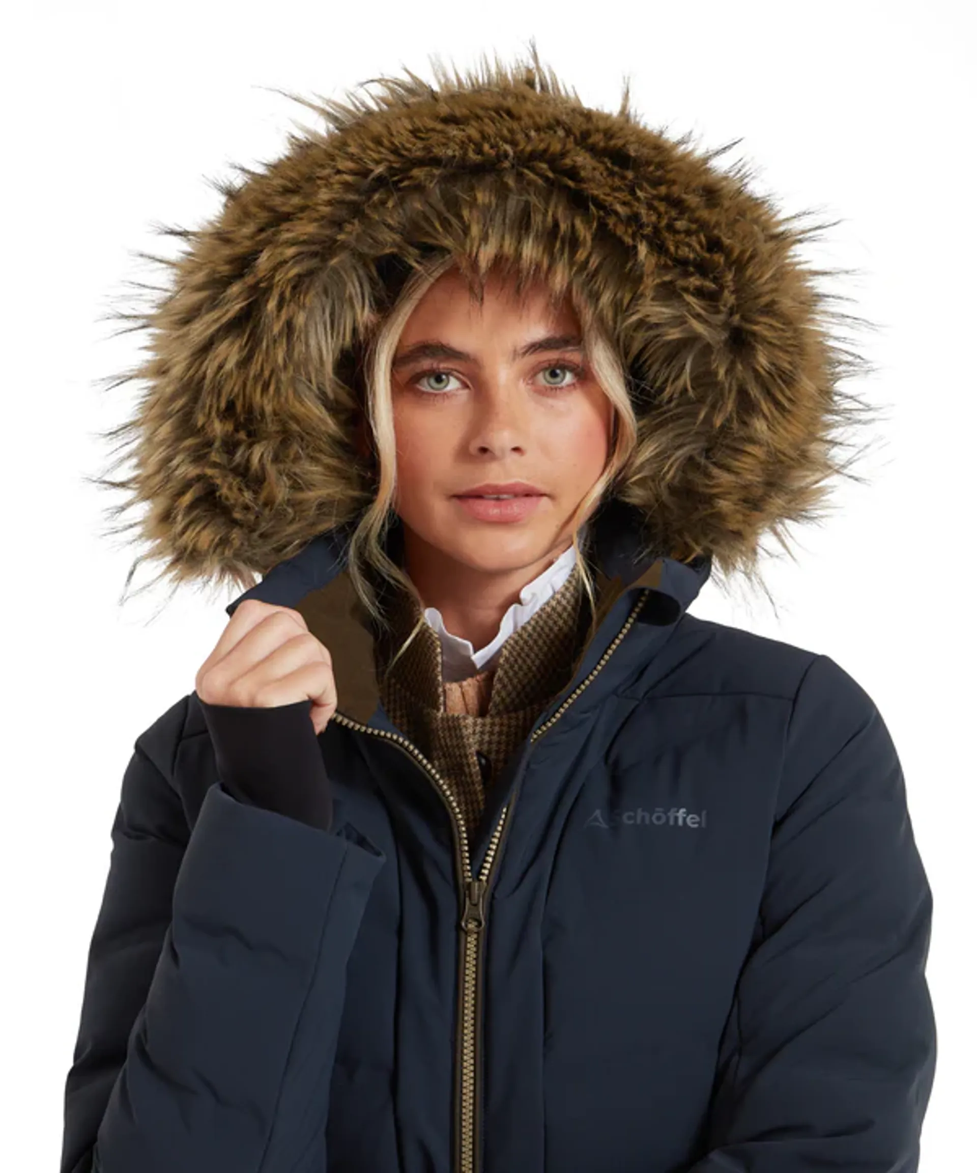 Schoffel Women s Hurlingham Waterproof Down Coat Carbon Navy