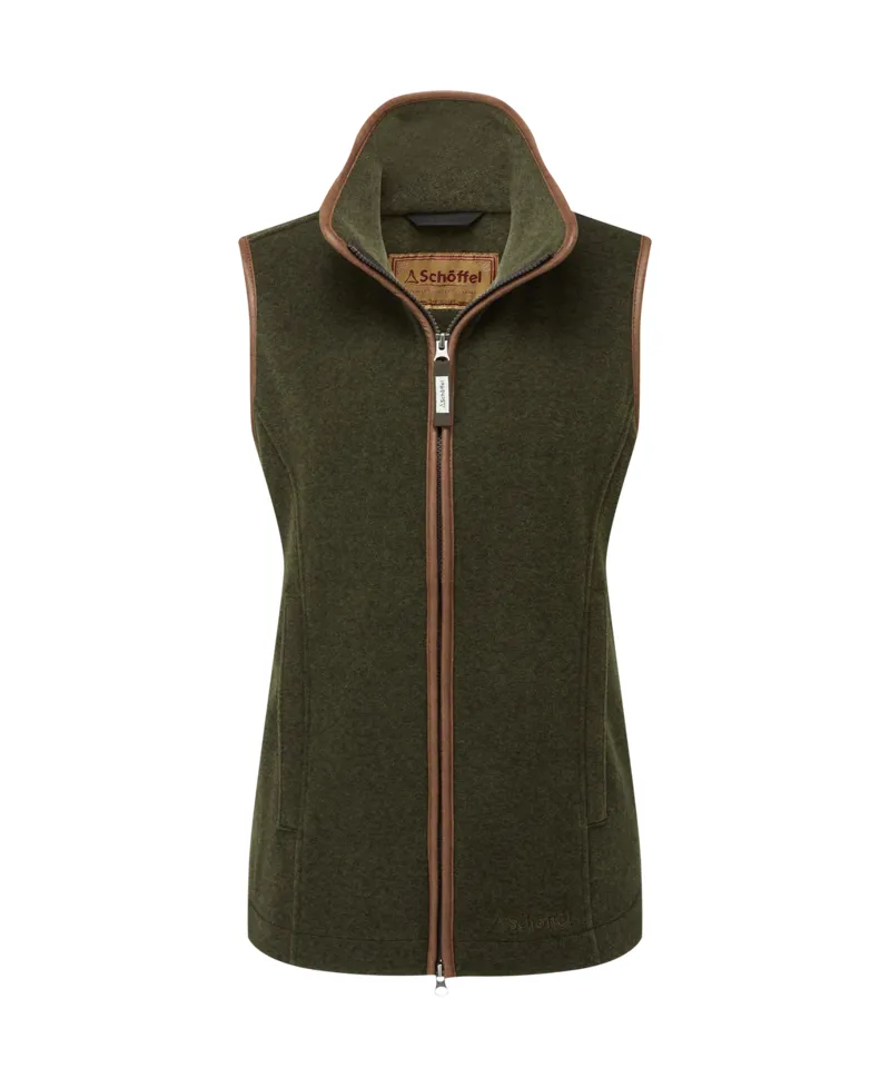 Schoffel Women's Lyndon II Fleece Gilet Dark Olive-1