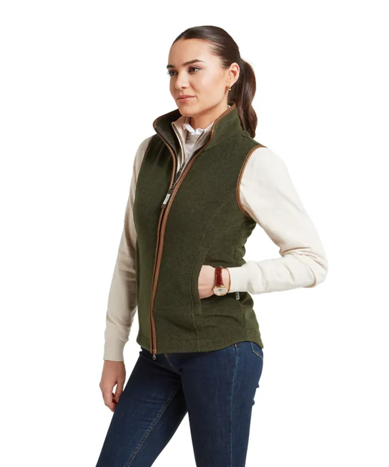 Schoffel Women's Lyndon II Fleece Gilet Dark Olive-3