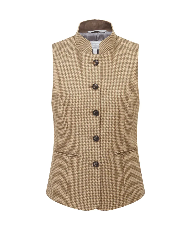 Schoffel Women's Millport Waistcoat Houndstooth Tweed