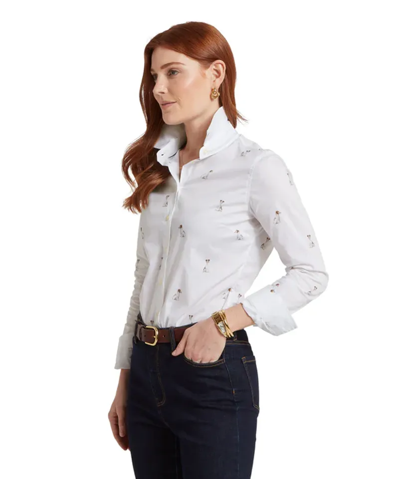 Schoffel Women's Norfolk Shirt Jack Russel Print-3