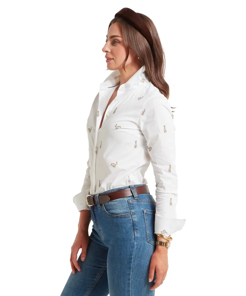 Schoffel Women's Norfolk Shirt - Painted Hare-2