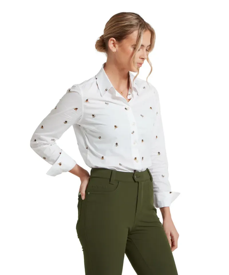 Schoffel Women's Norfolk Shirt Painted Bee-3