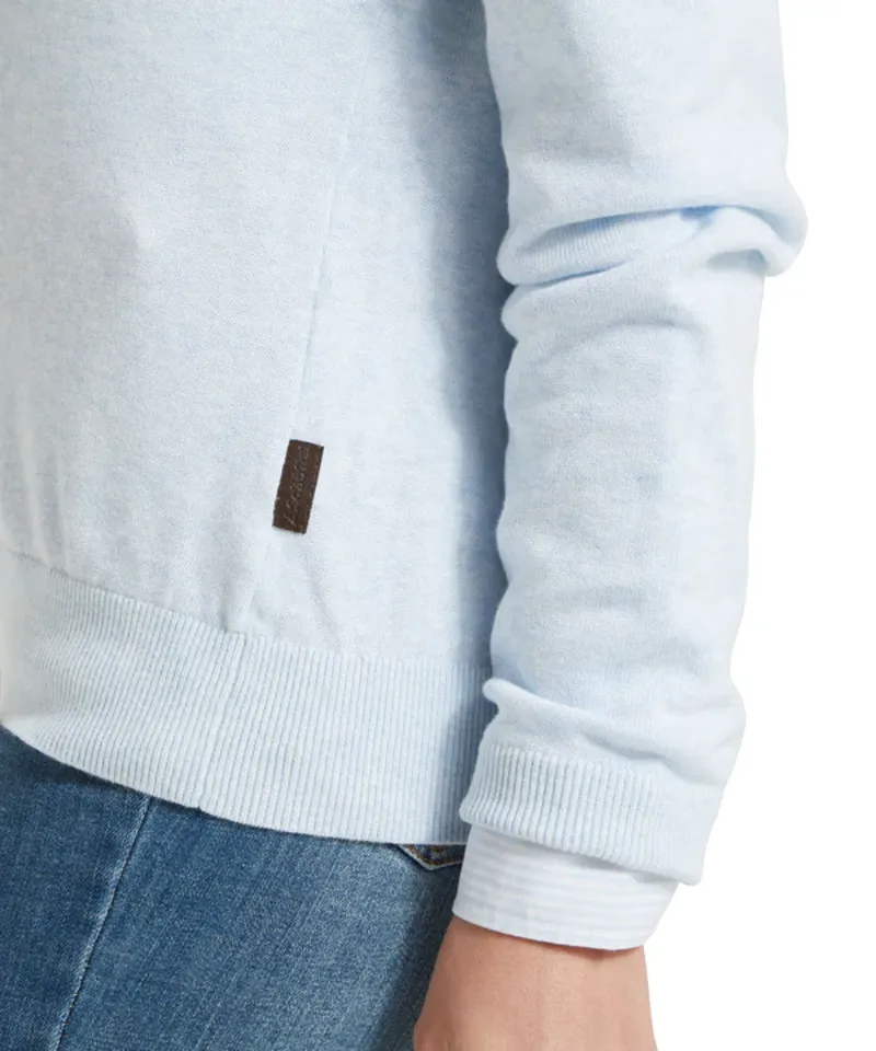 Schoffel Women's Polperro Pima Cotton 1/4 Zip Blue Water-4