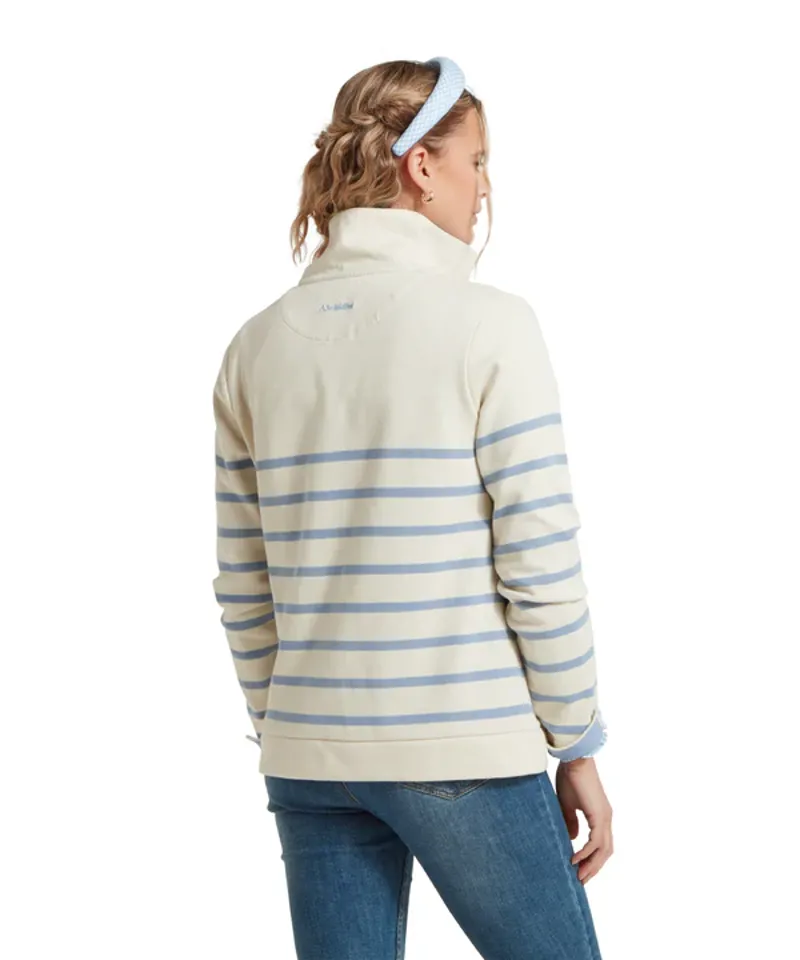 Schoffel Women's Sandown Sweatshirt Pale Stone Stripe-4