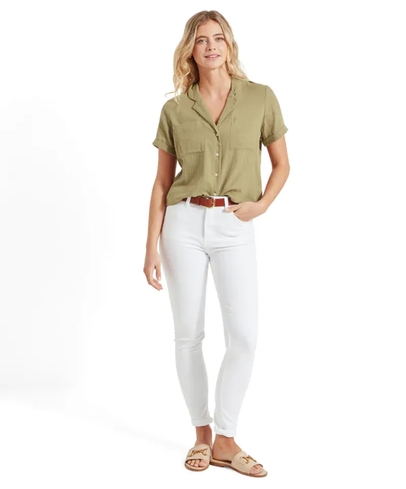 Schoffel Women's Summerfield Shirt Light Khaki Green-2