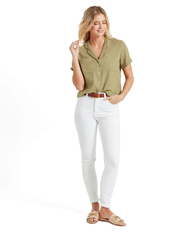 Schoffel Women's Summerfield Shirt Light Khaki Green-6