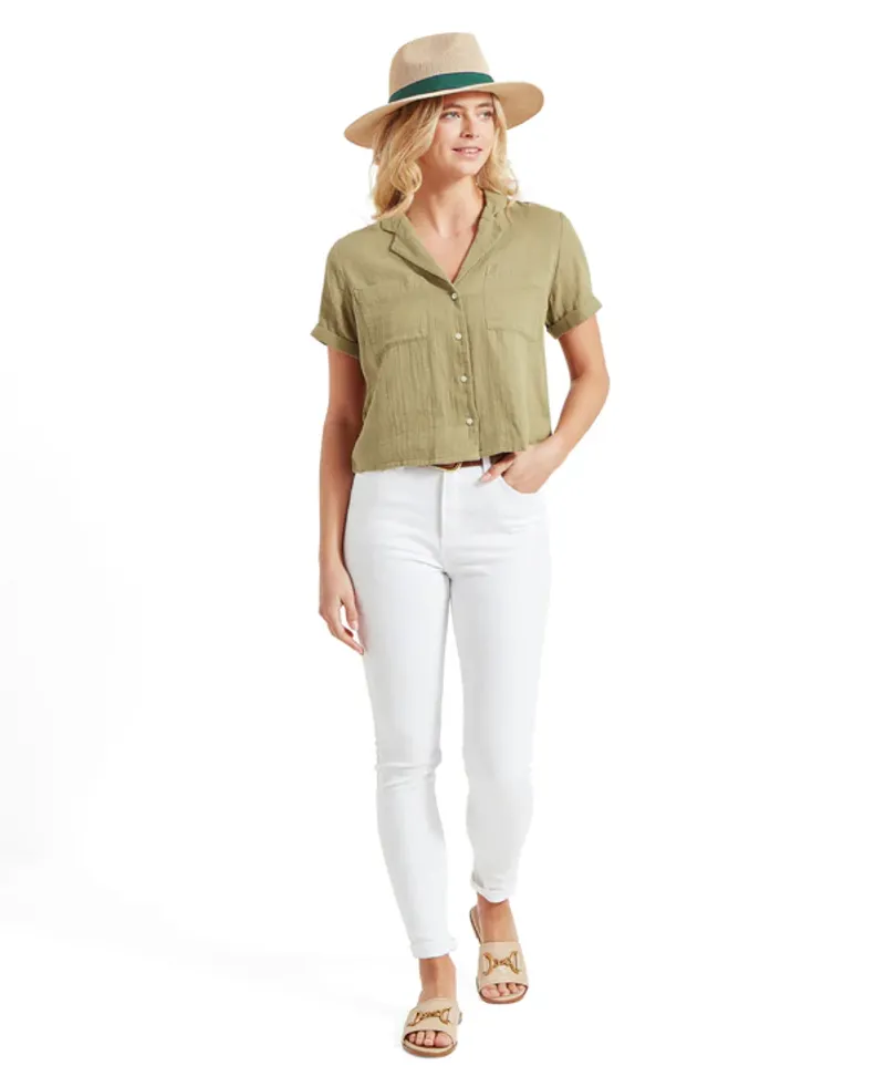 Schoffel Women's Summerfield Shirt Light Khaki Green-7