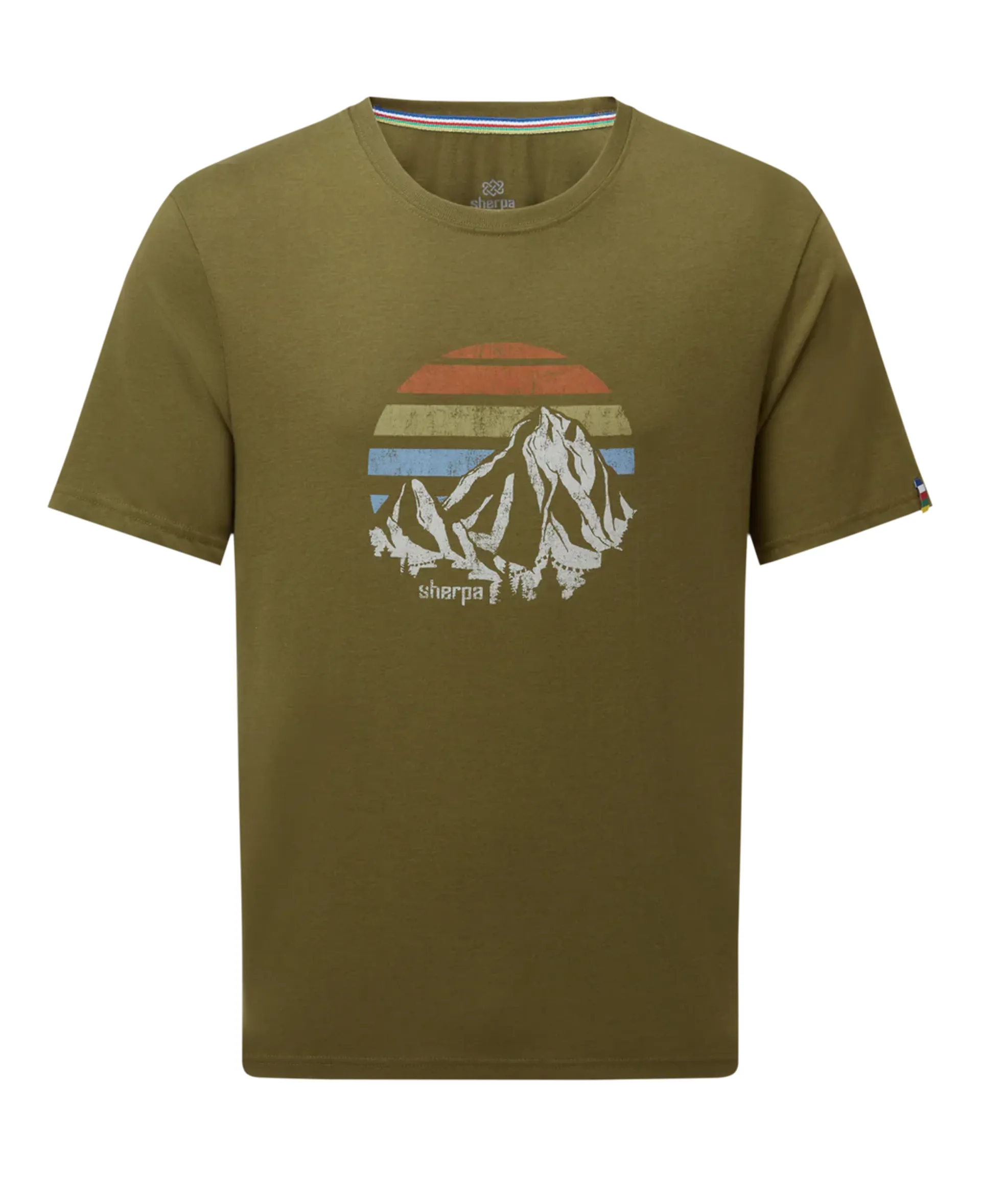 Sherpa Men's Bali Retro Sunset Tee Moss