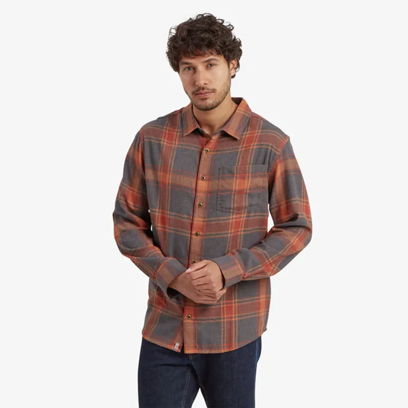 Sherpa Men's Batsa L/S Shirt Clay Red Plaid-5