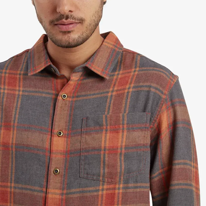 Sherpa Men's Batsa L/S Shirt Clay Red Plaid-1
