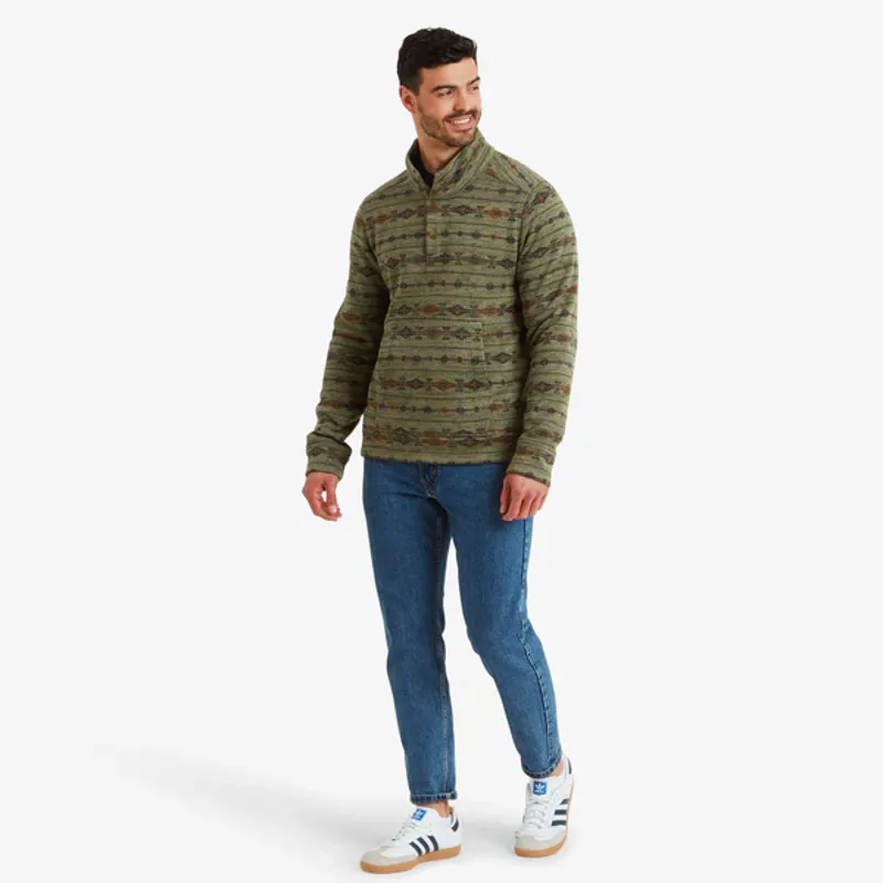 Sherpa M's Bhutan Pullover Evergreen Stripe-1