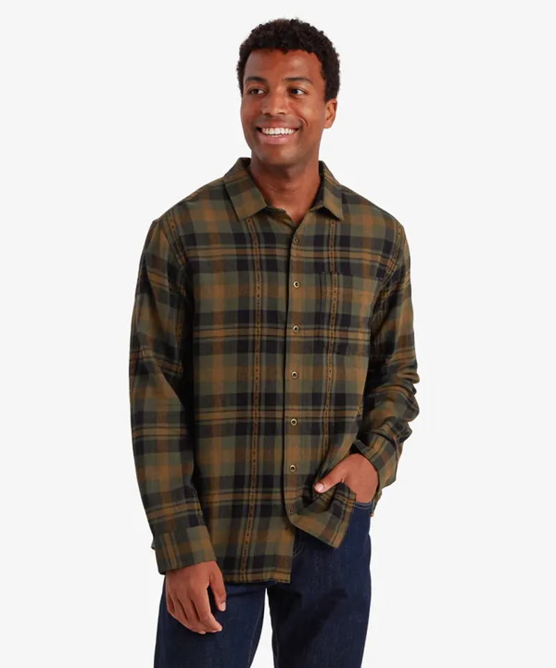 Sherpa Men's Dharan Long Sleeve Shirt Evergreen-1