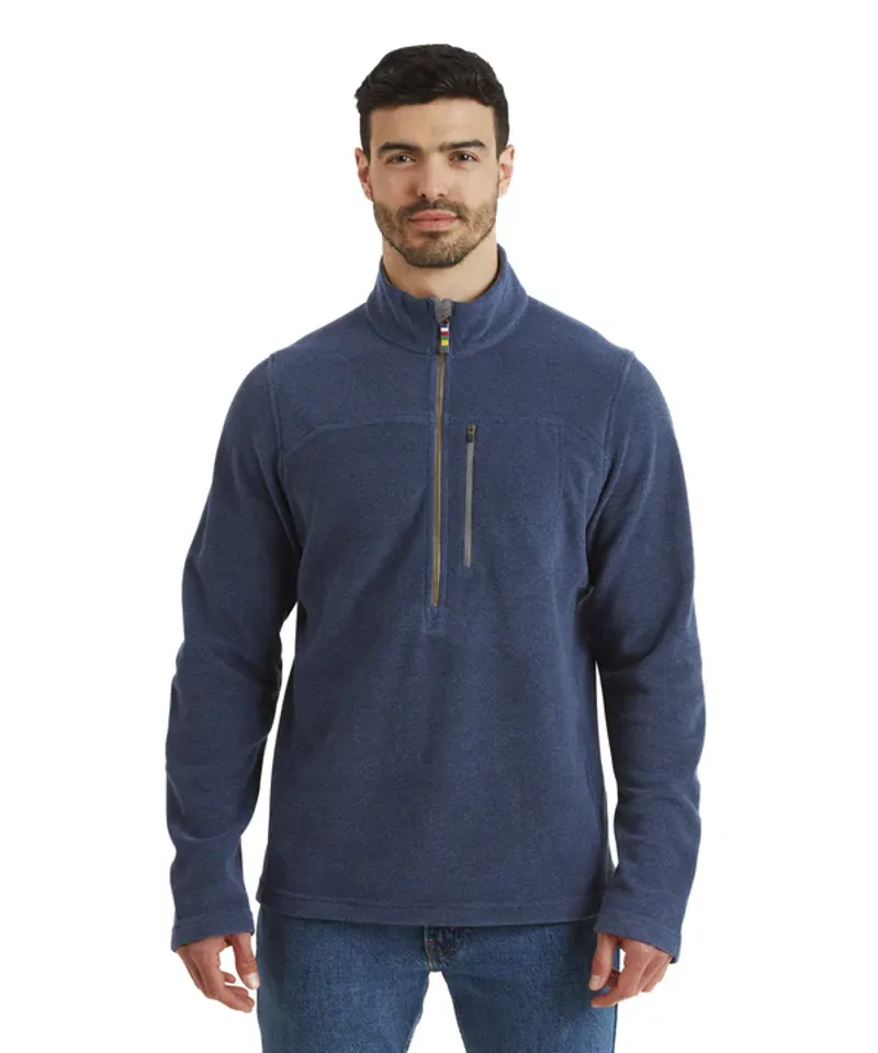 Sherpa Men's Rolpa Eco 1/2 Zip Fleece Rathee Blue-1