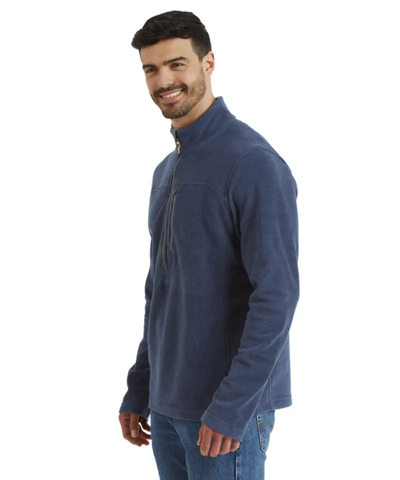 Sherpa Men's Rolpa Eco 1/2 Zip Fleece Rathee Blue-3