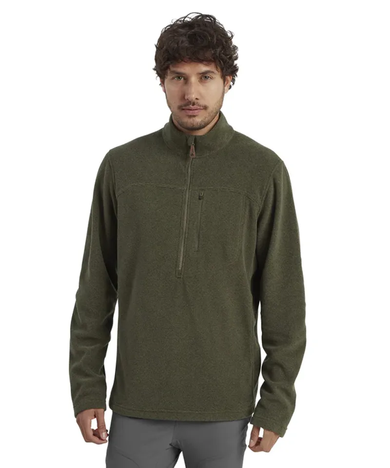Sherpa Men's Rolpa Eco 1/4 Zip Evergreen