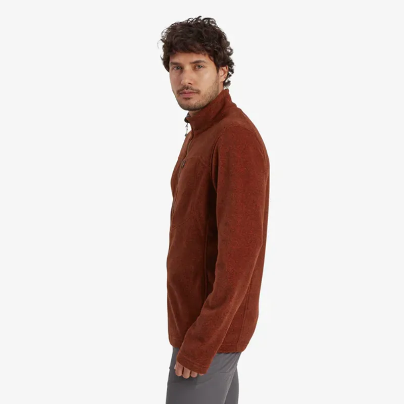 Sherpa Men's Rolpa Eco 1/4 Zip Fleece - Dark Rust-3