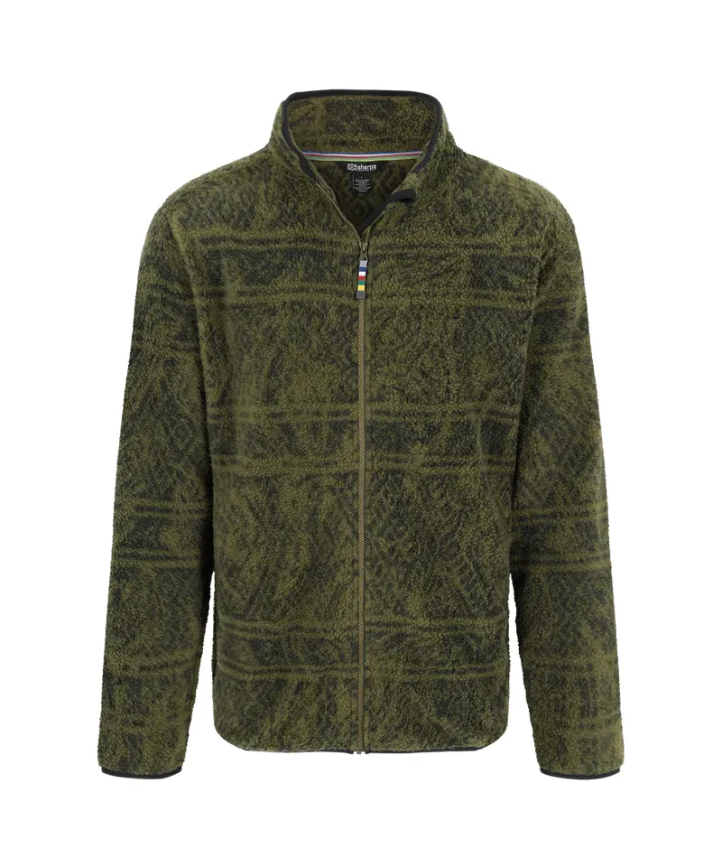 Sherpa Men's Uddesya Eco Fleece Jacket - Evergreen Topo