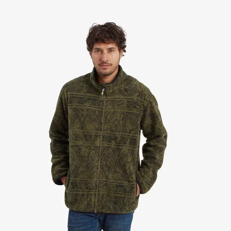 Sherpa Men's Uddesya Eco Fleece Jacket - Evergreen Topo-1