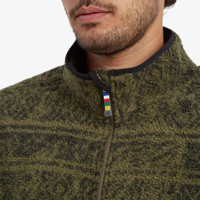 Sherpa Men's Uddesya Eco Fleece Jacket - Evergreen Topo-6