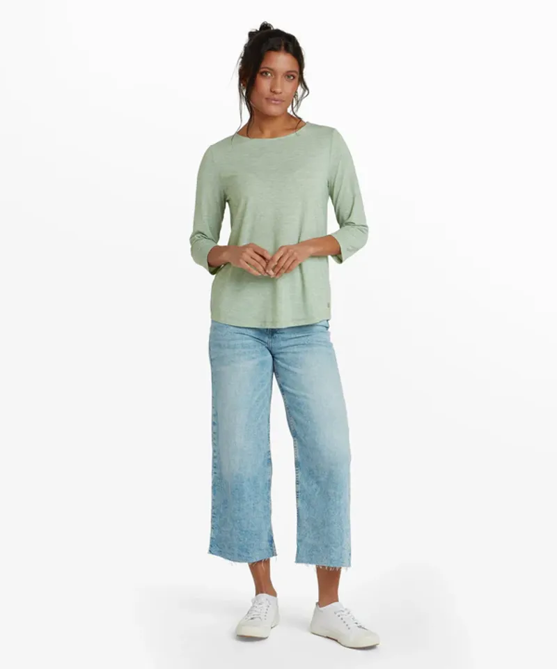 Sherpa Women's Asha 3/4 Sleeve Top - Thyme Crane-2