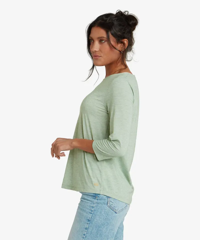 Sherpa Women's Asha 3/4 Sleeve Top - Thyme Crane-3