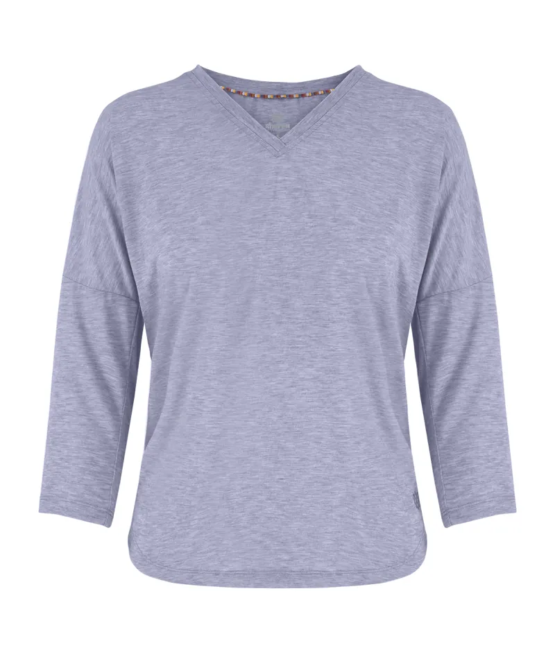Sherpa Women's Asha V-Neck 3/4 Sleeve Top Lavender
