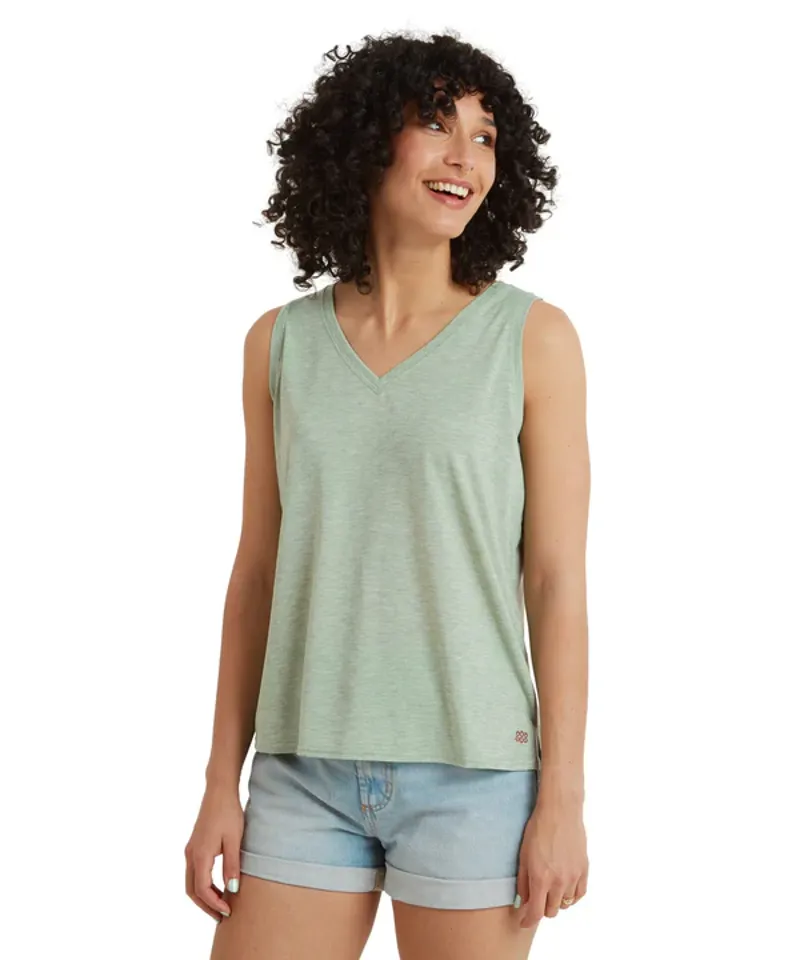 Sherpa W's Asha V-Neck Tank Thyme