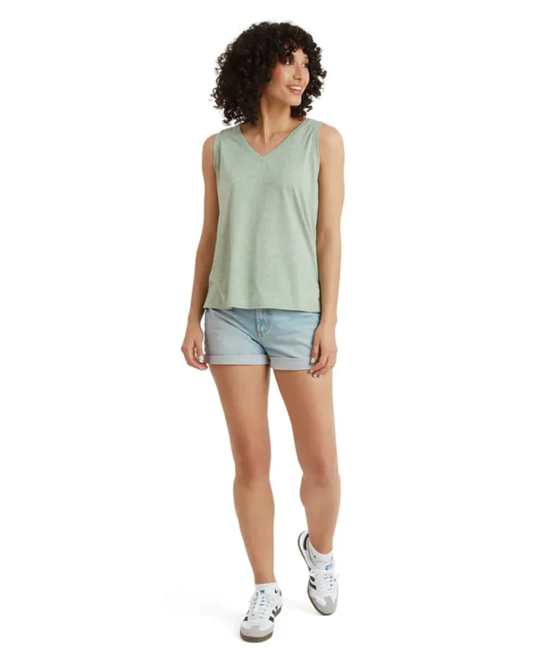 Sherpa W's Asha V-Neck Tank Thyme-1