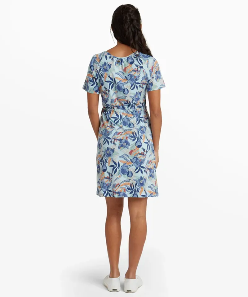 Sherpa W's Neha Faux Wrap Dress Seaport Blue Peacock-3