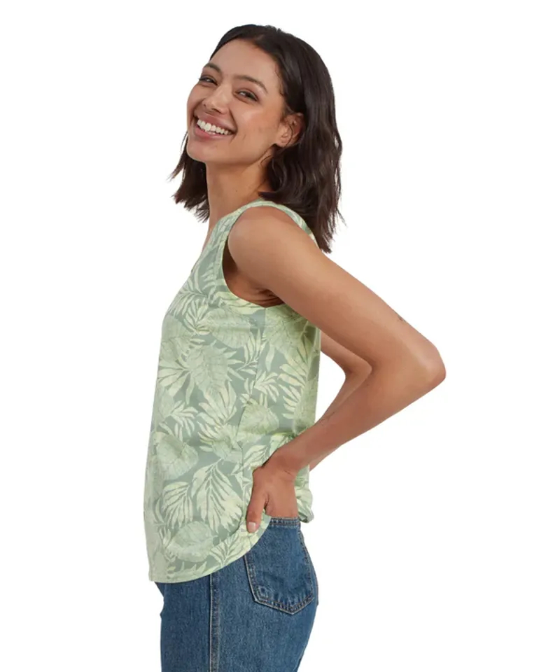 Sherpa W's Neha V-Neck Tank Celery Bhodi Leaf-1