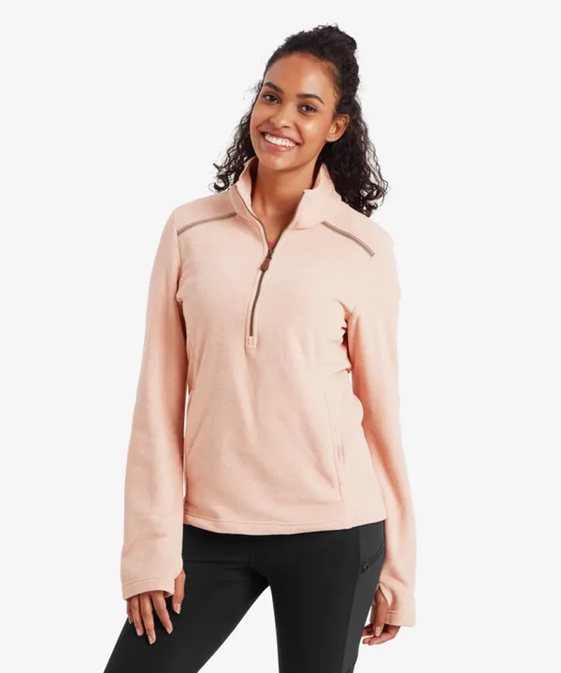 Sherpa Women's Rolpa Eco 1/2-Zip Pullover - Blush-1