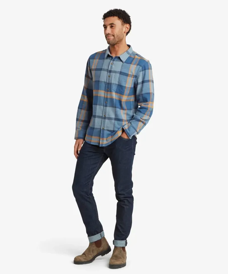 Sherpa Men's Batsa Eco Long Sleeve Shirt - Arctic Blue-2