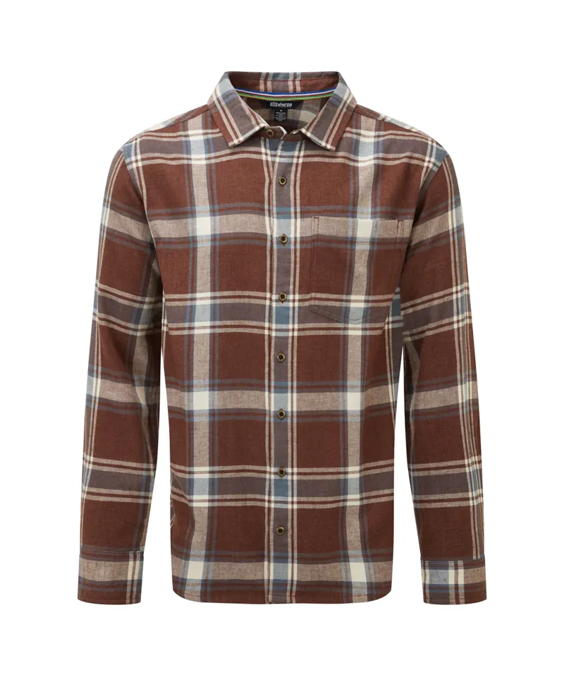 Sherpa Men's Batsa Eco Long Sleeve Shirt Cappuccino