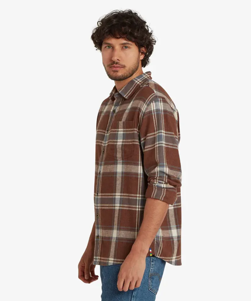 Sherpa Men's Batsa Eco Long Sleeve Shirt Cappuccino-4