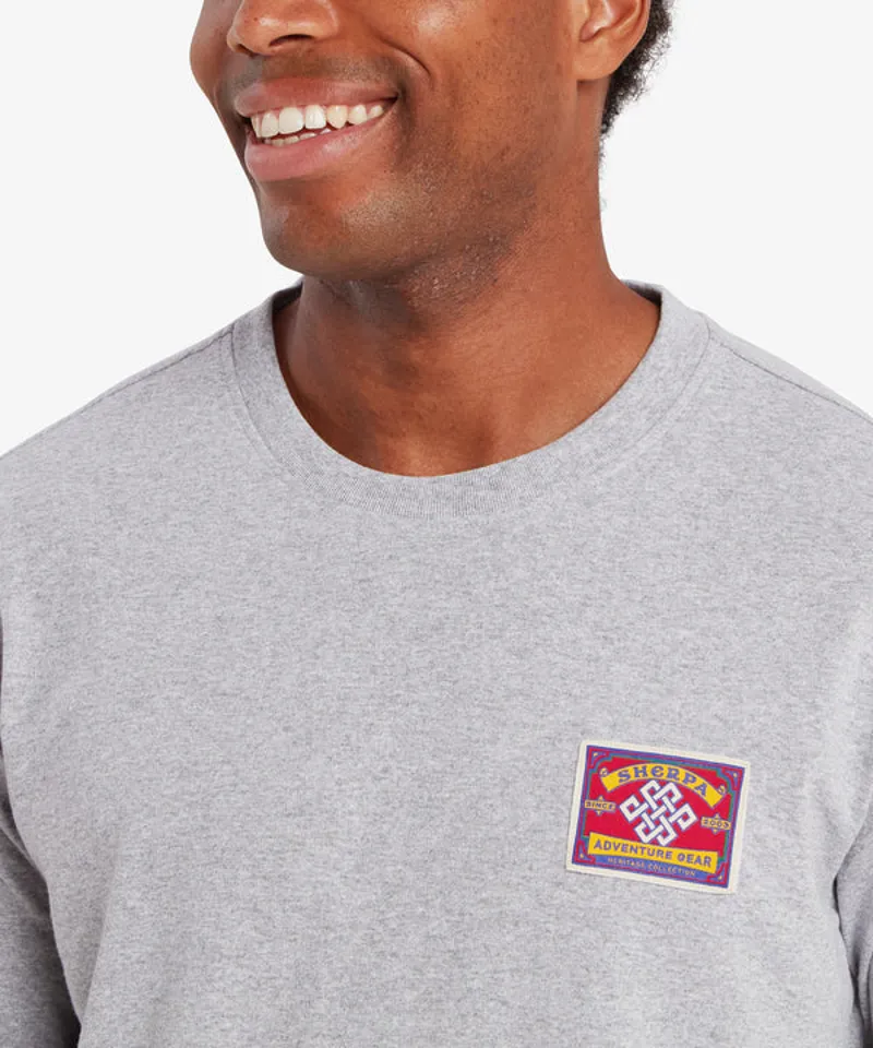 Sherpa Men's Jutnu Patch Tee - Monsoon-3