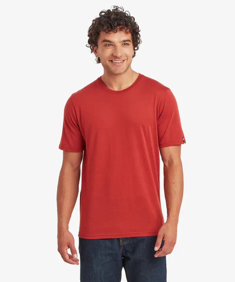 Sherpa Men's Nanda Merino SS Tee - Rust-1