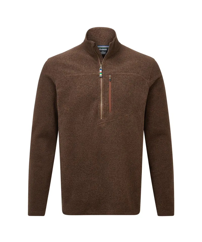 Sherpa Men's Rolpa Eco 1/2 Zip Fleece Cappuccino