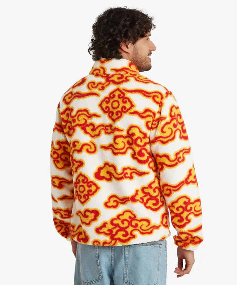 Sherpa Tarcho Printed Full Zip Fleece - Unisex - Peetho Cloud-3