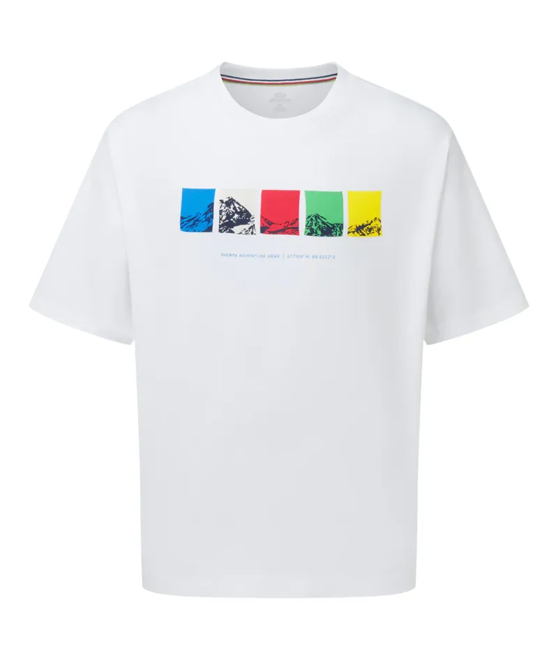 Sherpa Men's Tarcho Mountain Tshirt - Katha White