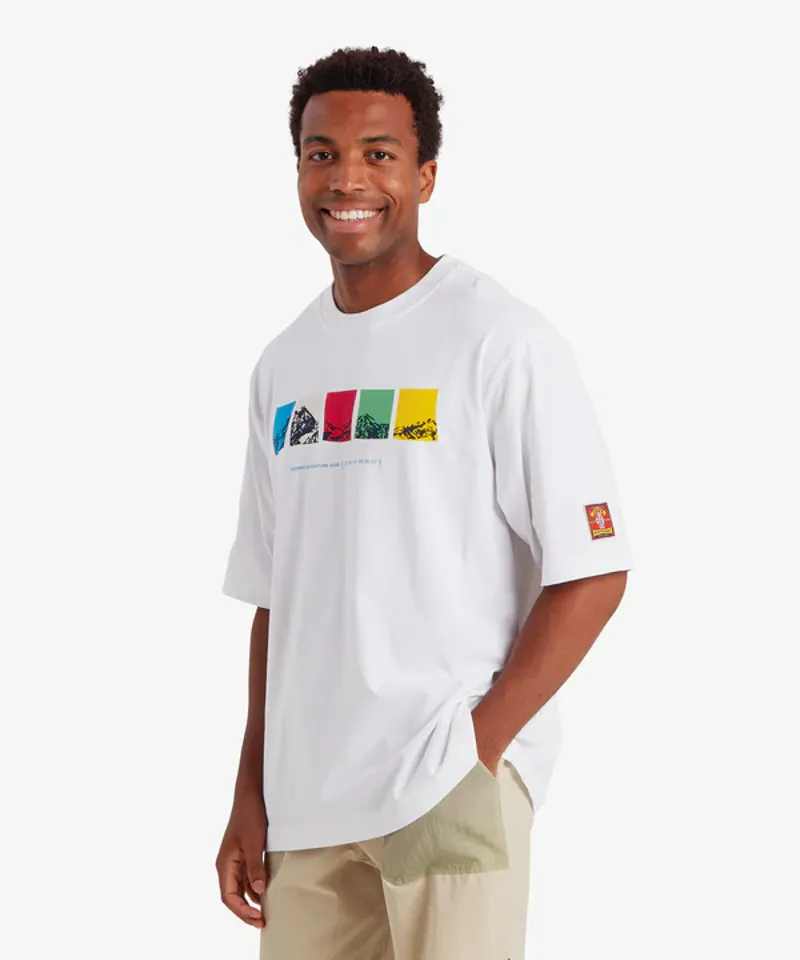 Sherpa Men's Tarcho Mountain Tshirt - Katha White-1