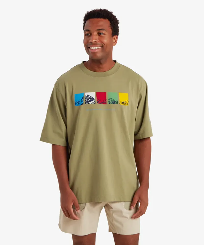 Sherpa Mens's Tarcho Mountain T-shirt - Pistachio-1