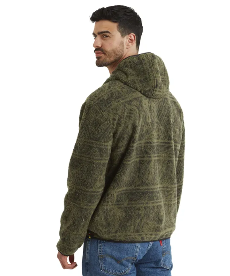 Sherpa M's Uddesya Eco 1/4 Zip Hoodie - Evergreen Topo-2