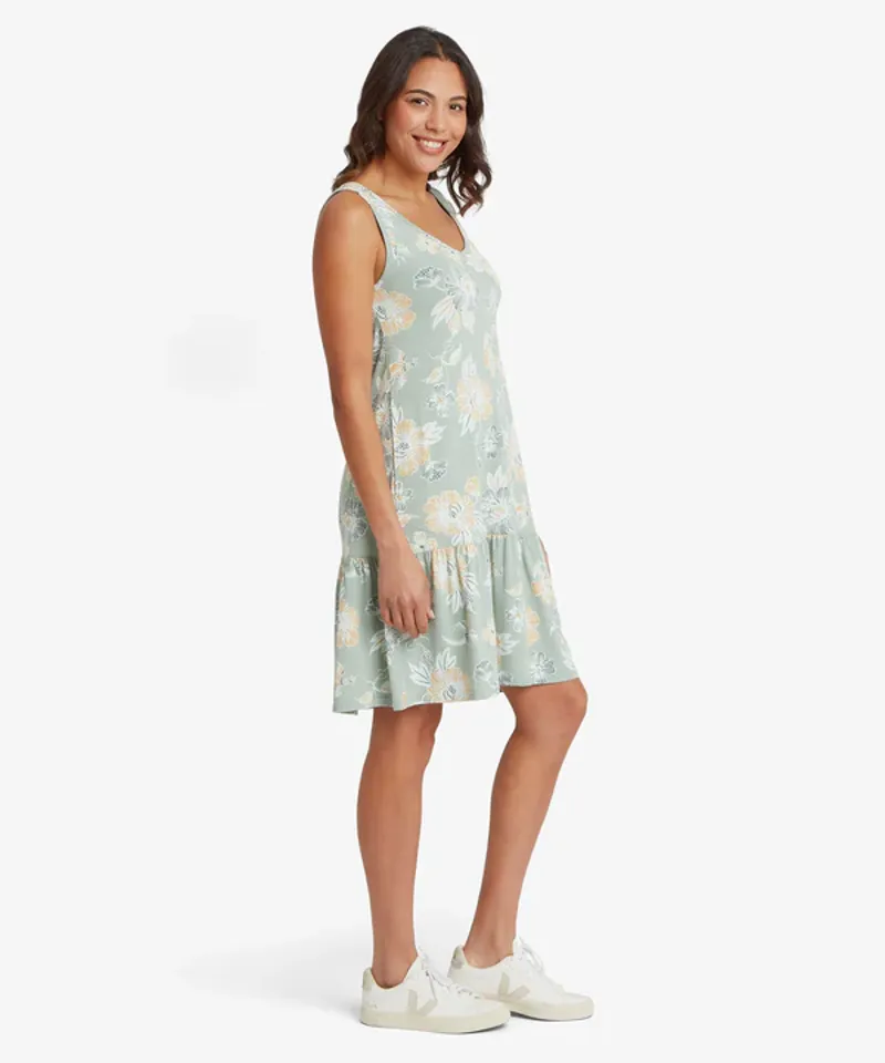 Sherpa Women's Neha Ruffle Dress - Celery Floral-2