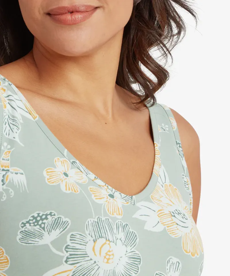 Sherpa Women's Neha Ruffle Dress - Celery Floral-4