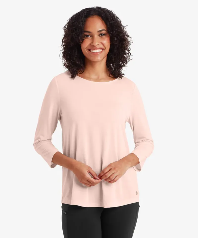 Sherpa Women's Asha 3/4 Sleeve Top Light - Rose Gold-1